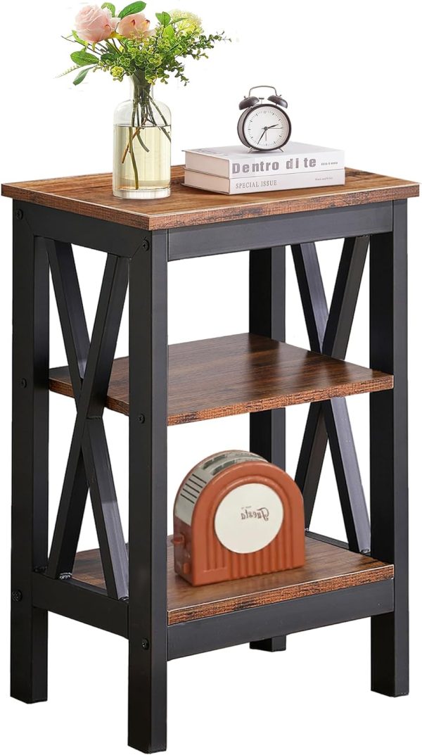 71J6vssyMRL._AC_SL1500 Modern Nightstands Side End Table Night Stand with Storage Shelf for Bedroom,Living Room, Set of 1, White(one)