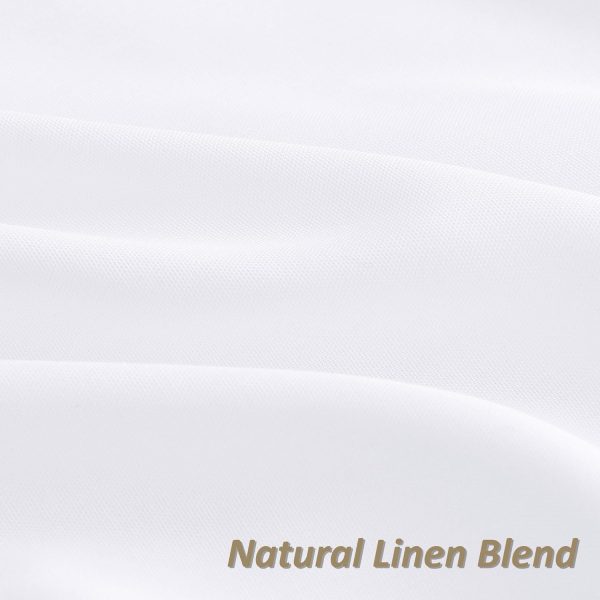 71K-_Z3z_IL._AC_SL1500 Pure White Linen Curtains 90 Inch Length for Living Room Bedroom 2 Panels Set Rod Pocket Light Filtering Semi Sheer Window Curtains 52 Inch Width Boho Farmhouse Linen Drapes, W52xL90