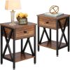 71KBAqD4nhL._AC_SL1500 Nightstands, Modern End Side Tables,Night Stand with Drawer &Storage Shelf for Bedroom living Room Office Lounge, Black