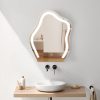 71KzYNwkIeL._AC_SL1500 Vanity Mirror with Lights 17.7" X 21.6" Irregular Cute Cloud Lighted Makeup Mirror with Dimmable 3 Light Modes Esthetics Hollywood Mirror for Tabletop Wall-Mounted Bedroom Beauty Salon