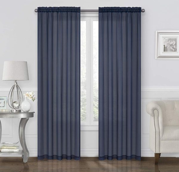 71L5Boc27VL._AC_SL1500 2 Pack: Basic Rod Pocket Sheer Voile Window Curtain Panels - Assorted Colors (White, 84 in. Long)