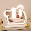 71Lrox3ERAL._AC_SL1500 Vanity Mirror with Lights 17.7" X 21.6" Irregular Cute Cloud Lighted Makeup Mirror with Dimmable 3 Light Modes Esthetics Hollywood Mirror for Tabletop Wall-Mounted Bedroom Beauty Salon