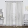71ORcc9sLBL._AC_SL1500 2 Pack: Basic Rod Pocket Sheer Voile Window Curtain Panels - Assorted Colors (White, 84 in. Long)