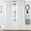 108 Inch Long Blackout Curtains & Drapes for Track System Pleated with Hooks Rings 2 Panels Set,Linen Black Out Back Tab 9FT Ceiling to Floor Length Curtains for Living Room,Cream Ivory