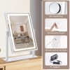 Vanity Mirror with Lights, Hollywood Makeup Mirror with Lights, Touch Control, 3 Color Lighting Modes, Dimmable, Detachable 10X Magnification Mirror, 360° Rotation (16in, White)