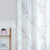 Tree Print Yellow Grey and White Curtains for Living Room Windows - Linen Textured Grommet Branches Pattern Window Treatment Set for Bedroom - 50" W x 96" L - (2 Panels)