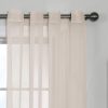 Odor Neutralizing Sheer Voile Grommet Window Curtain for Bedroom or Living Room (1 Panel), 59 in x 120 in, Ivory