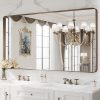 71TQpPKGJVL._AC_SL1500 22x30 Inch Bronze Bathroom Mirror for Vanity, Brushed Bronze Metal Frame Mirror for Wall, Rounded Rectangle Bronze Frame Mirror with Tempered Glass, Anti-Rust (Horizontal/Vertical)