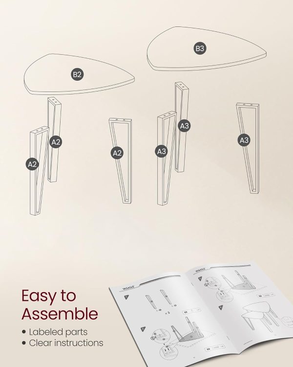 71UAbssM0WL._AC_SL1500 Nesting Coffee Tables, End Tables Set of 2 for Living Room Bedroom, Industrial Small Stacking Side Tables with Metal Frame for Couch, Rustic Brown and Black ULET013B01