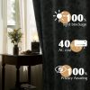 100% Blackout Floral Curtains 96 Inches Long, Printed Flower Sage Green Blackout Curtains for Bedroom Rod Pocket Back Tab Full Blackout Curtains Thermal Insulated Window Drapes, 2 Panels