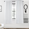 108 Inch Long Blackout Curtains & Drapes for Track System Pleated with Hooks Rings 2 Panels Set,Linen Black Out Back Tab 9FT Ceiling to Floor Length Curtains for Living Room,Cream Ivory