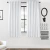 108 Inch Long Blackout Curtains & Drapes for Track System Pleated with Hooks Rings 2 Panels Set,Linen Black Out Back Tab 9FT Ceiling to Floor Length Curtains for Living Room,Cream Ivory