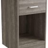 71aOGvHgffL._AC_SL1500 2-Tier Nightstand End Table Side Table for Bedroom Home Office Bedside Cabinets with 1-Drawer and Open Shelf, Weathered Grey