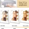 Vanity Mirror with Lights, Makeup Mirror with Lights,3 Color Lighting Modes Detachable 10X Magnification Mirror Touch Control,360°Rotation, White.
