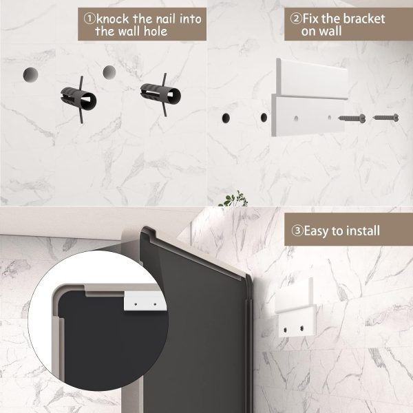 71ccWXWrJVL._AC_SL1500 20x30 Silver Bathroom Mirror, Silver Wall Mirror for Vanity, Brushed Metal Framed Rectangle Mirror, Anti-Rust, Brushed Nickel,Shatterproof, Round Corners(Horizontally/Vertically)