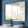 Black Bathroom Mirror Large Rectangle Vanity Framed Mirror for Wall, 30x40 Inch Modern Metal Wall Mirror Farmhouse, Anti-Rust, Tempered Glass, Hangs Horizontally or Vertically
