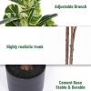 Artificial Rubber Tree Plant 43in Tall Faux Ficus Tree Potted Fake Tropical Decorative House Large Floor Artificial Plants for Home Office Store Room Decor