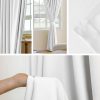 71fMDHV0z3L._AC_SL1500 Pure White Pinch Pleat Curtain 52" W x 63" L Solid Thermal Insulated 50% Blackout Patio Door Curtain Panel Drape for Traverse Rod and Track with Tieback, (One Panel)