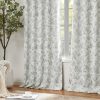 100% Blackout Floral Curtains 96 Inches Long, Printed Flower Sage Green Blackout Curtains for Bedroom Rod Pocket Back Tab Full Blackout Curtains Thermal Insulated Window Drapes, 2 Panels