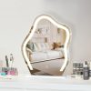 71fzS-j7KjL._AC_SL1500 Vanity Mirror with Lights 17.7" X 21.6" Irregular Cute Cloud Lighted Makeup Mirror with Dimmable 3 Light Modes Esthetics Hollywood Mirror for Tabletop Wall-Mounted Bedroom Beauty Salon