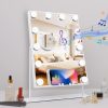 71gDcM0q3CL._AC_SL1500 Vanity Mirror with Lights Hollywood Lighted Makeup Mirror with 9 Dimmable Bulbs & 3 Color Lighting Modes, Detachable 10X Magnification Mirror and 360 Degree Rotation(White)