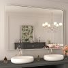 71h0E7sL70L._AC_SL1500 22x30 Inch Bronze Bathroom Mirror for Vanity, Brushed Bronze Metal Frame Mirror for Wall, Rounded Rectangle Bronze Frame Mirror with Tempered Glass, Anti-Rust (Horizontal/Vertical)