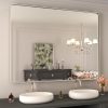 71hSRdDQm7L._AC_SL1500 22x30 Inch Bronze Bathroom Mirror for Vanity, Brushed Bronze Metal Frame Mirror for Wall, Rounded Rectangle Bronze Frame Mirror with Tempered Glass, Anti-Rust (Horizontal/Vertical)