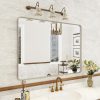 71hjMqWnuVL._AC_SL1500 20x30 Silver Bathroom Mirror, Silver Wall Mirror for Vanity, Brushed Metal Framed Rectangle Mirror, Anti-Rust, Brushed Nickel,Shatterproof, Round Corners(Horizontally/Vertically)