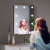 Hollywood Bathroom Mirror 12"*16", Framed Lighted Bathroom Vanity Mirror, Wall Mounted, Dimmable LED Mirror for Bathroom,Gold