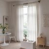 71ic822m3JL._AC_SL1500 Boho Curtains Semi-Blackout Window Curtains 84 Inch 2 Pannels for Living Room, Linen Tassels Farmhouse Curtains with Embroidery for Bedroom Rod Pocket Draperies 52" W x 84" L,Off White