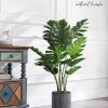 Artificial Monstera Plant 4FT Tall Fake Swiss Cheese Potted Faux Tropical Floor Plants Indoor Decorative House Palm Trees for Home Office Living Room Decor
