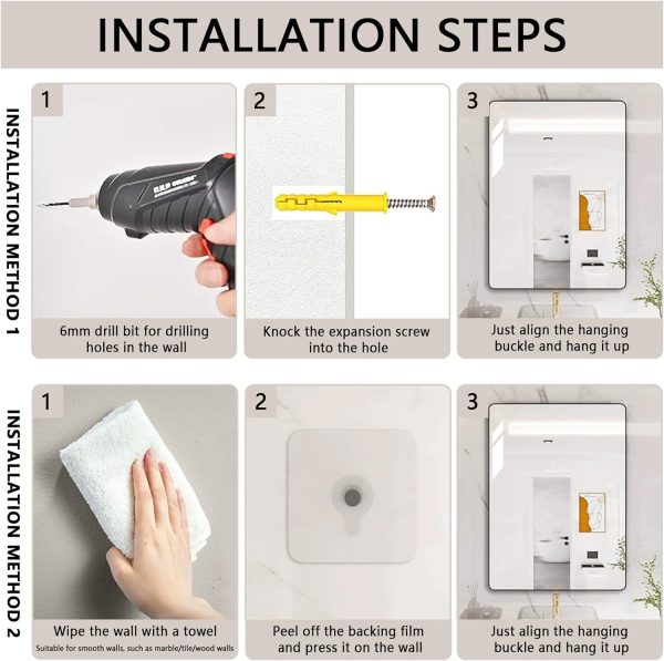 71klivLeFFL._AC_SL1500 Bathroom Wall Mirror -20x28 Vanity Mirrors Large Wall-Mounted Makeup Mirror Over Sink for Bedroom/Farmhouse/Entrance, Black Rectangle Framed Anti-Rust Shatterproof Mirrors