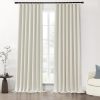 Blackout Curtains 96 Inches Long 2 Panel Set for Living Room,Black Out Room Darkening Thermal Pleated Back Tab Hooks Rings Pleat 8 FT Track Ceiling to Floor Length Curtains for Bedroom Window,Cream