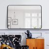 71mdtME5zaL._AC_SL1500 Arched Wall Mirror 20x30 Inch, Black Arch-top Bathroom Vanity Wall Mounted Mirror, Bedroom Modern Black Metal Framed Mirror