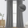 71n5NubdOIL._AC_SL1500 100% Blackout Curtains for Bedroom, Thermal Insulated Linen Blackout Curtains 96 Inch Length 2 Panels Set, Back Tab/Rod Pocket Room Darkening Curtains for Bedroom, Nursery -Oatmeal,W50 X L96