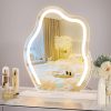 71pdjCiHSwL._AC_SL1500 Vanity Mirror with Lights 17.7" X 21.6" Irregular Cute Cloud Lighted Makeup Mirror with Dimmable 3 Light Modes Esthetics Hollywood Mirror for Tabletop Wall-Mounted Bedroom Beauty Salon