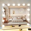 Vanity Mirror with Lights, Makeup Mirror with Lights,3 Color Lighting Modes Detachable 10X Magnification Mirror Touch Control,360°Rotation, White.