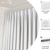 71tYxVp1hqL._AC_SL1500 Pure White Pinch Pleat Curtain 52" W x 63" L Solid Thermal Insulated 50% Blackout Patio Door Curtain Panel Drape for Traverse Rod and Track with Tieback, (One Panel)