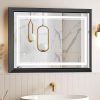 Hollywood Bathroom Mirror 12"*16", Framed Lighted Bathroom Vanity Mirror, Wall Mounted, Dimmable LED Mirror for Bathroom,Gold