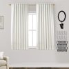 108 Inch Long Blackout Curtains & Drapes for Track System Pleated with Hooks Rings 2 Panels Set,Linen Black Out Back Tab 9FT Ceiling to Floor Length Curtains for Living Room,Cream Ivory
