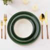 Ceramic Dinnerware Sets, 12 Pieces Emerald Green Stoneware Dinner Set, Plates and Bowls Sets, Dishwasher & Microwave Safe | Service for 4
