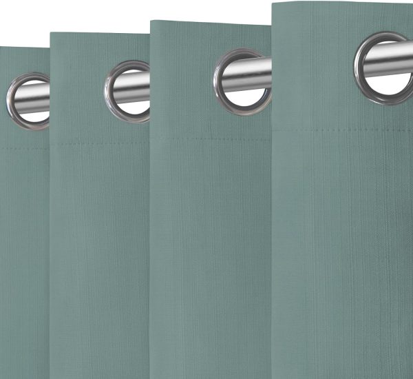 71zTAPtrxdL._AC_SL1500 Linen Textured 100% Blackout Curtain 100x96 Inch Extra Wide Patio Sliding Door Curtain Solid Thermal Insulated Room Curtain for Bedroom, Living Room (1 Panel, White)