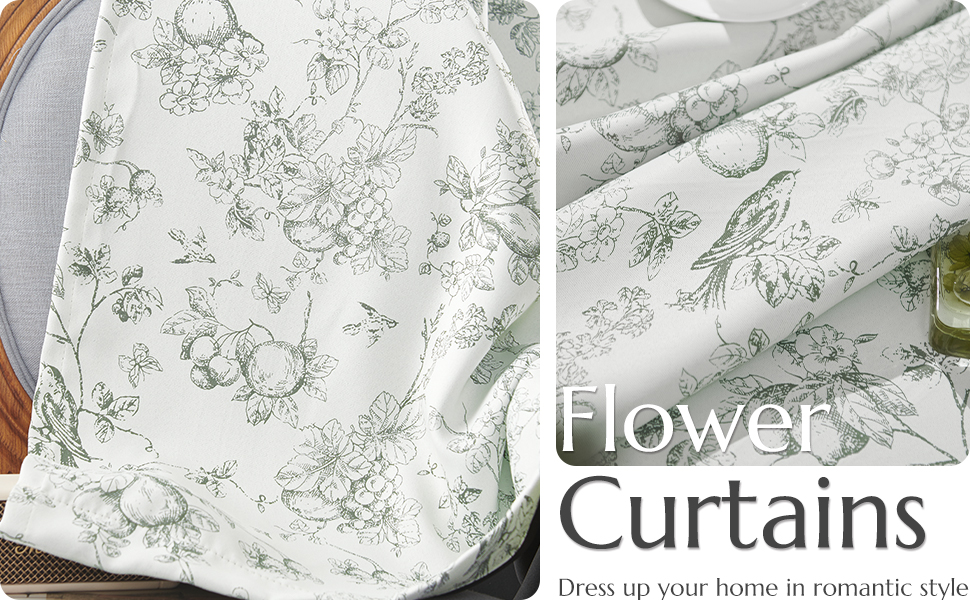 花卉遮光窗帘