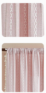 pink boho curtains