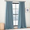Faux Linen Curtains 90 inches Long for Doorway, Pinch Pleated Thick Room Darkening Window Treatments Noise Reducing Privacy for Living Room/Bedroom, Natural, W34 x L90, 2 Panels