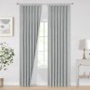 Natural Full Blackout Curtains Linen Blended Darkening Window Curtains 84 inch for Living Room Bedroom Thermal Insulated Pinch Pleat Drapes with Hooks 2 Panel 40"Wx84"L
