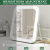 810CdmEgBCL._AC_SL1500 8"x10" Lighted Vanity Mirror, Makeup Mirror with Light, Dimmable Touch Screen, Portable Travel Mirror with U-Shaped Bracket, Cosmetic Mirror with Lights for Makeup Desk & Dressing Room