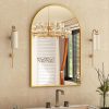 24"x36" Gold Arched Bathroom Mirror - Wall Mirror for Bathroom, Metal Frame Vanity Mirror, Dresser Mirror, Arch Decorative Mirrors for Living Room, Bedroom, Entryway, Mantle