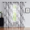 Tree Print Yellow Grey and White Curtains for Living Room Windows - Linen Textured Grommet Branches Pattern Window Treatment Set for Bedroom - 50" W x 96" L - (2 Panels)