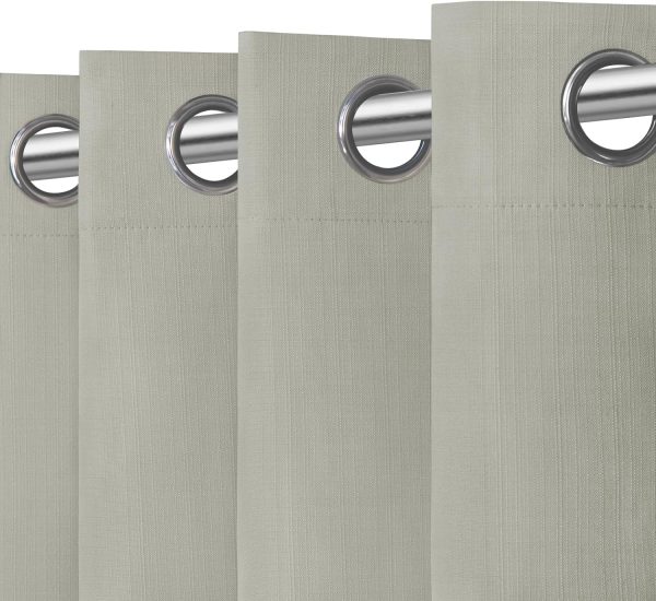 812DBv_VDwL._AC_SL1500 Linen Textured 100% Blackout Curtain 100x96 Inch Extra Wide Patio Sliding Door Curtain Solid Thermal Insulated Room Curtain for Bedroom, Living Room (1 Panel, White)